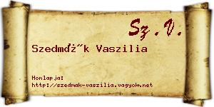 Szedmák Vaszilia névjegykártya
