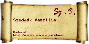 Szedmák Vaszilia névjegykártya